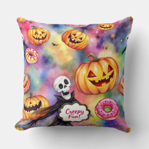 Coussin Éffrayant Fun, Halloween, par Natasha Us