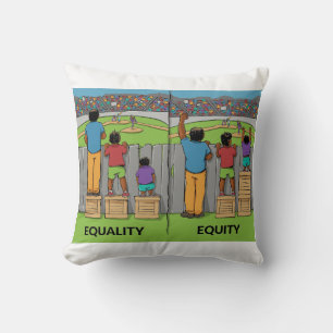 Coussin Égalité contre Équité – Inspirer la Justice Social