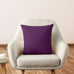 Coussin Eggplant couleur violet solide