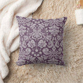 Coussin Éggplant Purple Damask (Couverture)