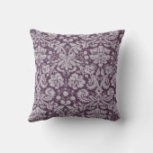 Coussin Éggplant Purple Damask (Verso)