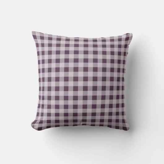 Coussin Eggplant Purple En vichy Motif (Recto)