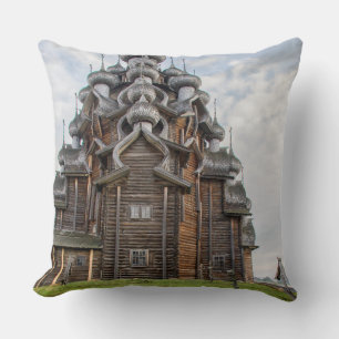Coussin Église en bois ornée, Russie