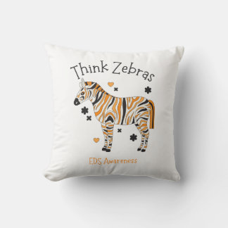Coussin Ehlers Danlos Syndrome Cozy Zebra Throw Pillow