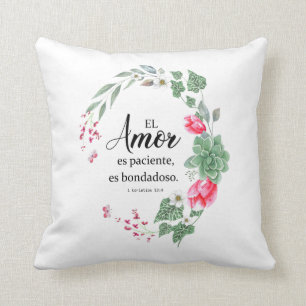 Coussin El amor es paciente, es bondadoso 1corintios