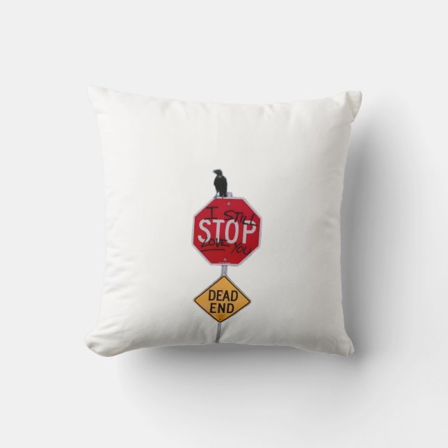 Coussin El cuervo y la advertencia (Recto)
