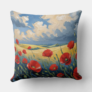Coussin El susuro del viento en las amapolas