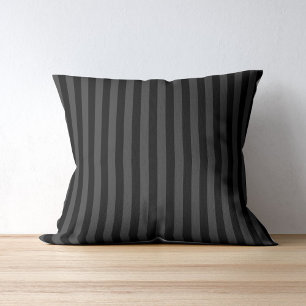 Coussin Elagnat Black & Smoky Black Vertical Stripes