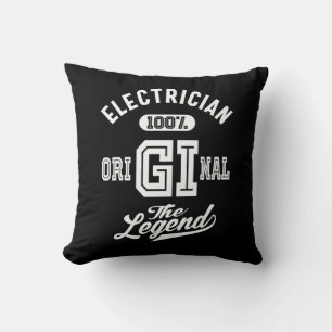 Coussin Electrician Job Title Cadeau