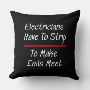 Coussin Electriciens plaisanter Funny Nouveauté Humour éle