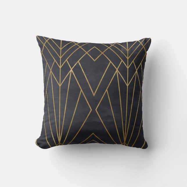 Coussin Elégance Art Déco : Glamour géométrique (Recto)