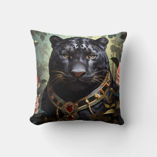 Coussin Élégance avec notre panthère noire