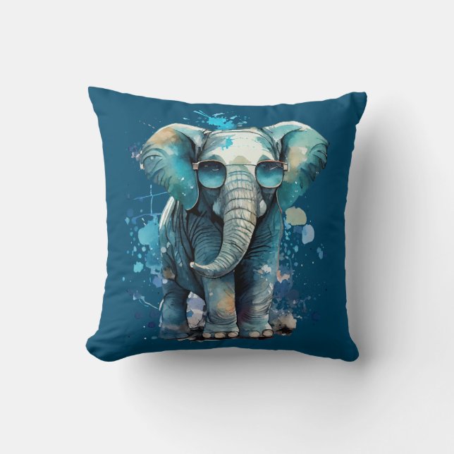 Coussin Élégance des éléphants (Recto)