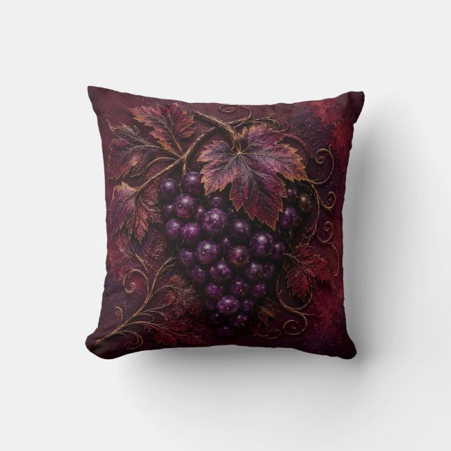 Coussin Élégance du vignoble royal (Recto)
