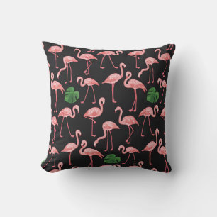 Coussin Élégance Flamant rose : Fusion Monstera Vintage.