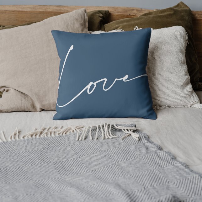 Coussin Élégance Moderne Amour Typographie Script Cosmique (Créateur téléchargé)