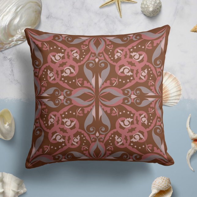 Coussin Élégance ornée en châtaignier Brown (Créateur téléchargé)