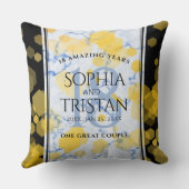 Coussin Élégant 18ème anniversaire de Mariage de porcelain (Verso)