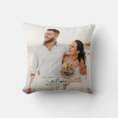 Coussin Élégant 1er Noël Marié Comme M. et Mme Photo  (Recto)