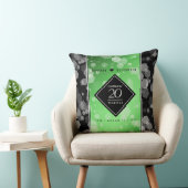Coussin Élégant 20e anniversaire de Mariage d'émeraude (Chaise)