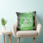 Coussin Élégant 20e anniversaire de Mariage d'émeraude (Chaise)
