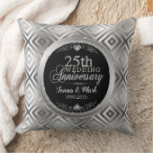 Coussin Élégant 25e Modèle Mariage géométrique Silver (Couverture)