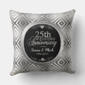Coussin Élégant 25e Modèle Mariage géométrique Silver (Verso)