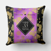 Coussin Élégant 33e anniversaire du Mariage Améthyste (Verso)