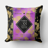 Coussin Élégant 33e anniversaire du Mariage Améthyste (Recto)