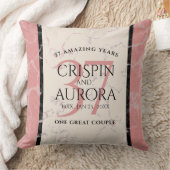 Coussin Élégant 37e anniversaire du Mariage Alabaster (Couverture)