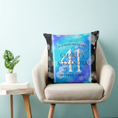 Coussin Élégant 41ème anniversaire Mariage de Topaz Bleu (Chaise)