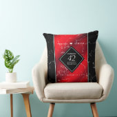 Coussin Élégant 42e anniversaire de mariage Jasper (Chaise)