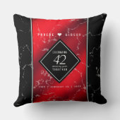 Coussin Élégant 42e anniversaire de mariage Jasper (Verso)
