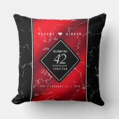 Coussin Élégant 42e anniversaire du Mariage Jasper (Recto)