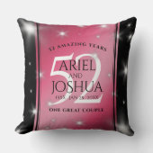 Coussin Élégant 52ème anniversaire de Mariage de rubis éto (Recto)