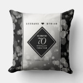 Coussin Élégant 70e anniversaire de Mariage Platinum (Recto)