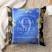 Coussin Élégant 9e anniversaire Mariage Lapis Lazuli (Couverture)