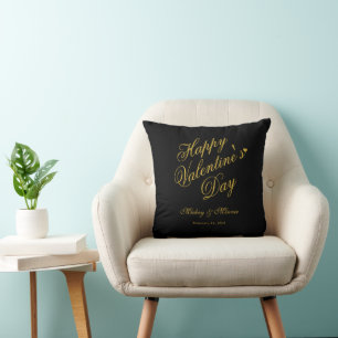 Coussin Élégant Amour Minimaliste de la Saint-Valentin