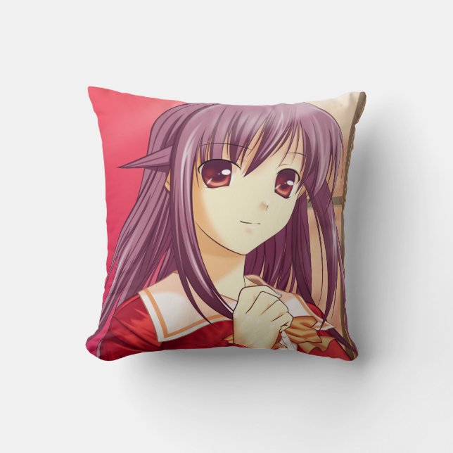 Coussin Élégant Anime Girl Reversible (Recto)