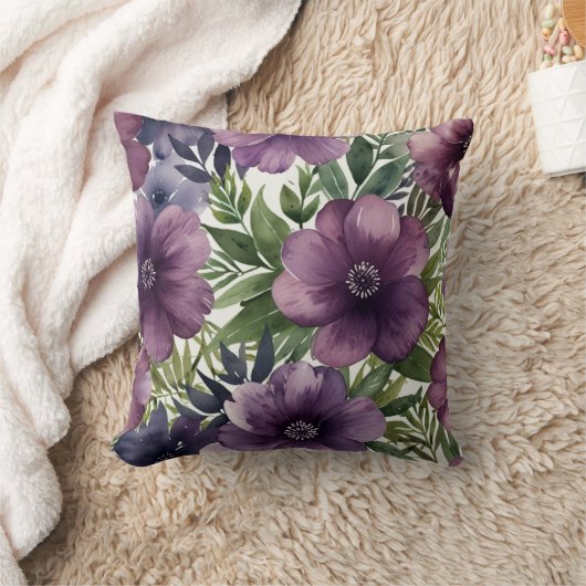 Coussin Elégant Aquarelle Floral Cushion (Couverture)