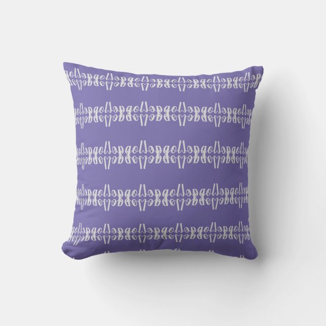 Coussin Élégant argent et bleu moderne (Recto)