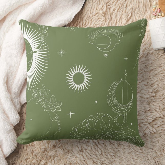 Coussin Elégant Art de forme verte bio pour cadeaux (Couverture)
