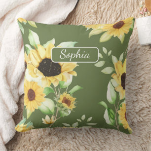 Coussin Elégant Art de forme verte bio pour cadeaux