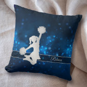 Coussin Elégant bleu lumière argent Cheer Leader