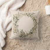 Coussin Elegant Botanical Wreath Decorative Pillow (Couverture)