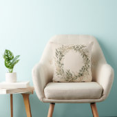 Coussin Elegant Botanical Wreath Decorative Pillow (Chaise)