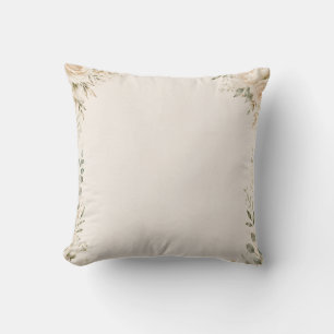 Coussin Élégant Botanique sur Papier Artisanal Ancien