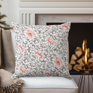 Coussin Elégant Botanique Vintage en couleurs neutres