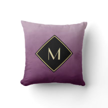 Élégant Brosse Violet Avec Simple Monogramme Doré