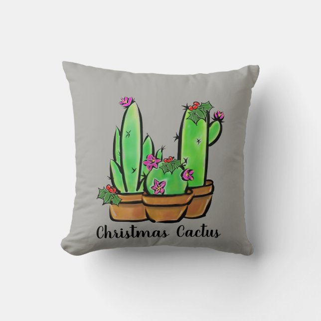 Coussin Elégant cactus cactus succulents (Recto)